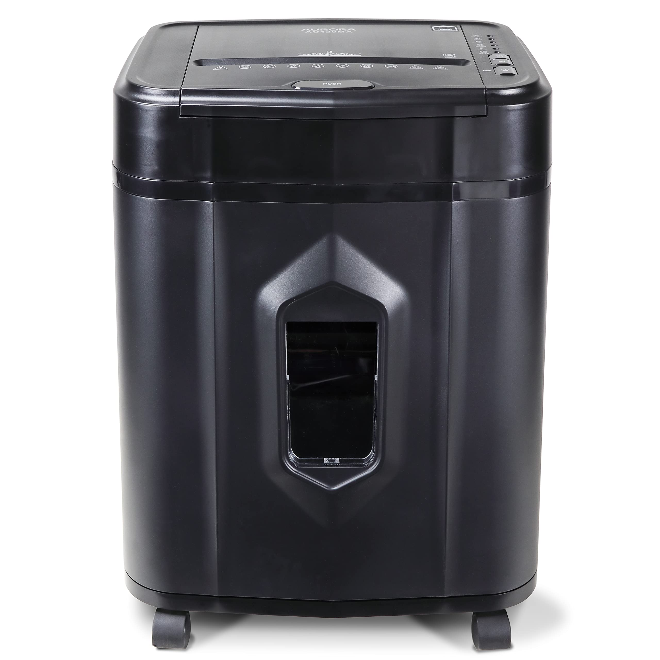 Aurora AU120MA 120-Sheet Auto Feed High Security Micro-Cut Paper Shredder - 30 Minute Run Time (Black) | Ideal for Office, Home & Small Business Document Security