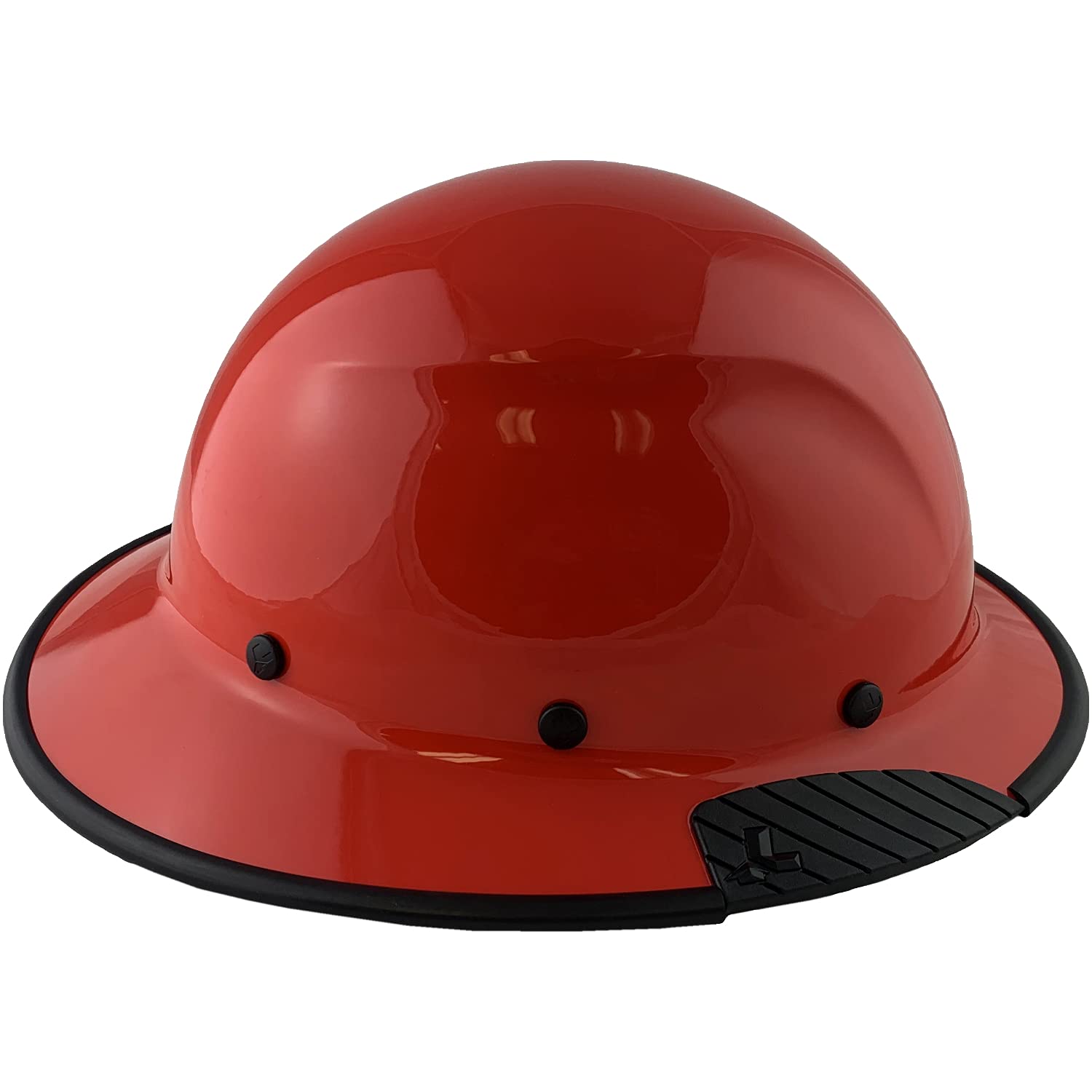 DAX Fiberglass Composite Hard Hat with Tote - ANSI Certified Full Brim Safety Helmet in Factory Red with Protective Edging for Construction, Industrial & DIY Projects