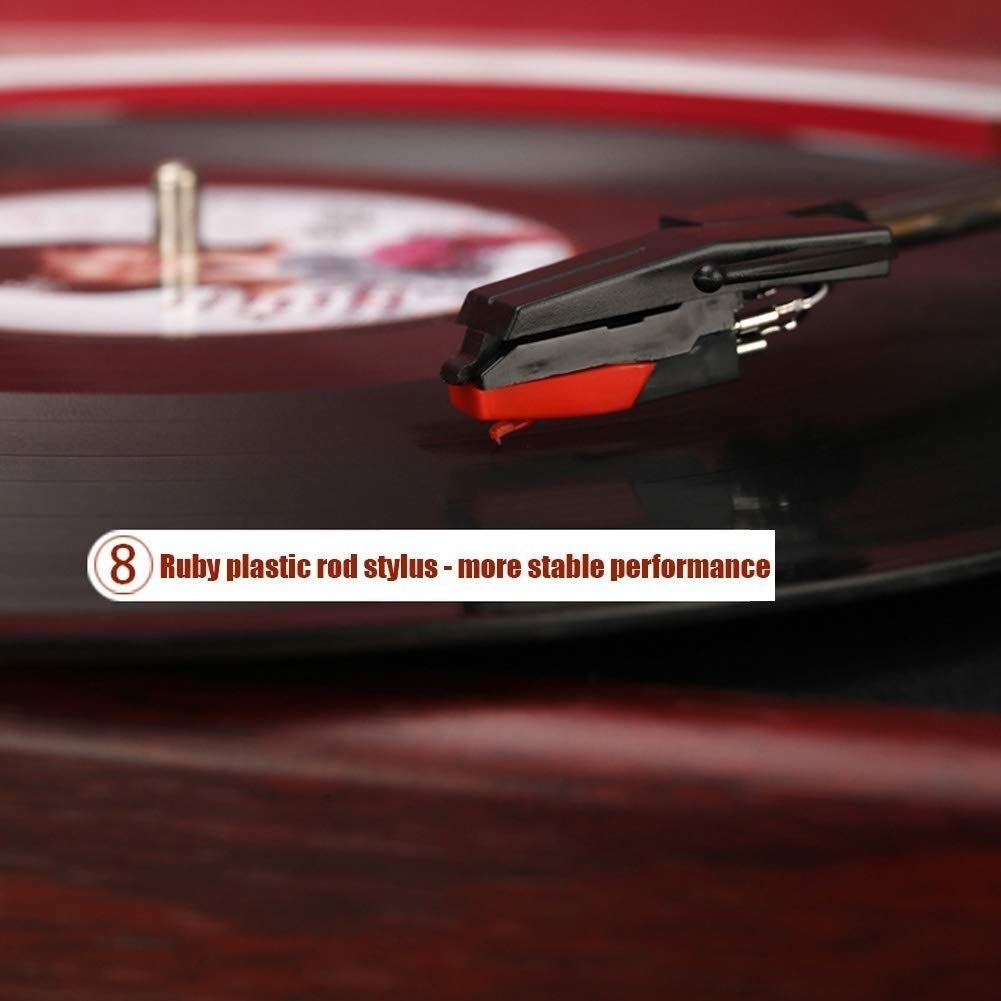 ASDNN Wireless Portable Hi-Fi Turntable with Built-In Stereo Speakers - 3-Speed LP Record Player for Home & Vinyl Enthusiasts | Perfect for Living Room Decor, Retro Music Lovers & Gift Giving