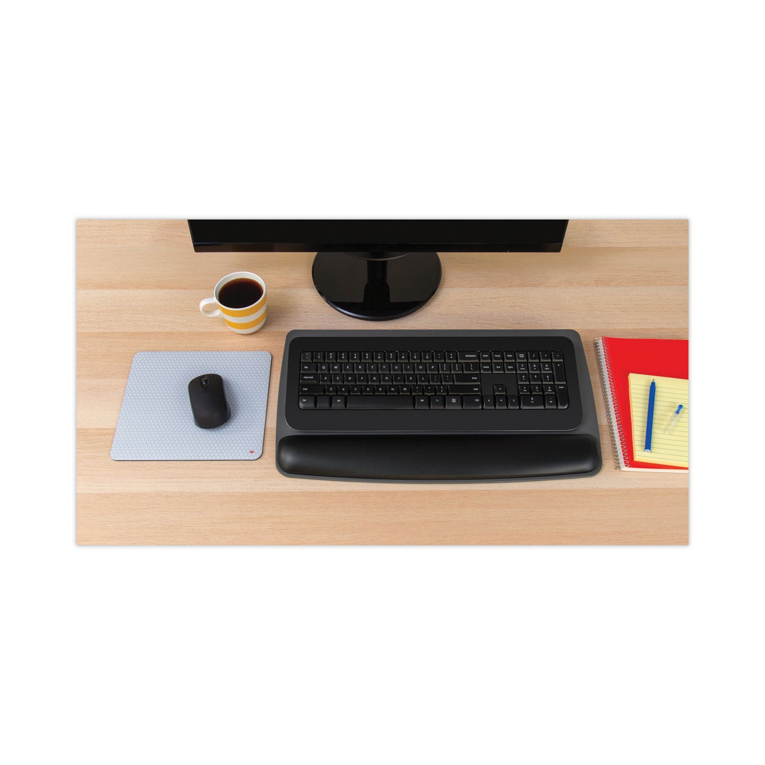 3M™ Antimicrobial Gel Keyboard Wrist Rest - Ergonomic Support for Typing & Gaming (19.6