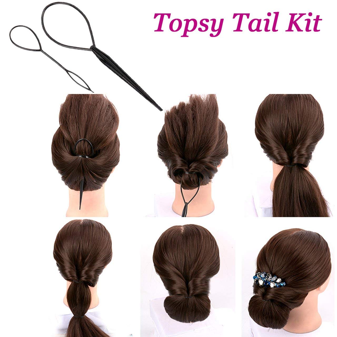 Magic French Braid Tool & Hair Styling Kit – Ponytail Twist, Bun Maker, Topsy Tail & Volume Inserts for Women | Perfect for Parties, Weddings & Everyday Hairstyles