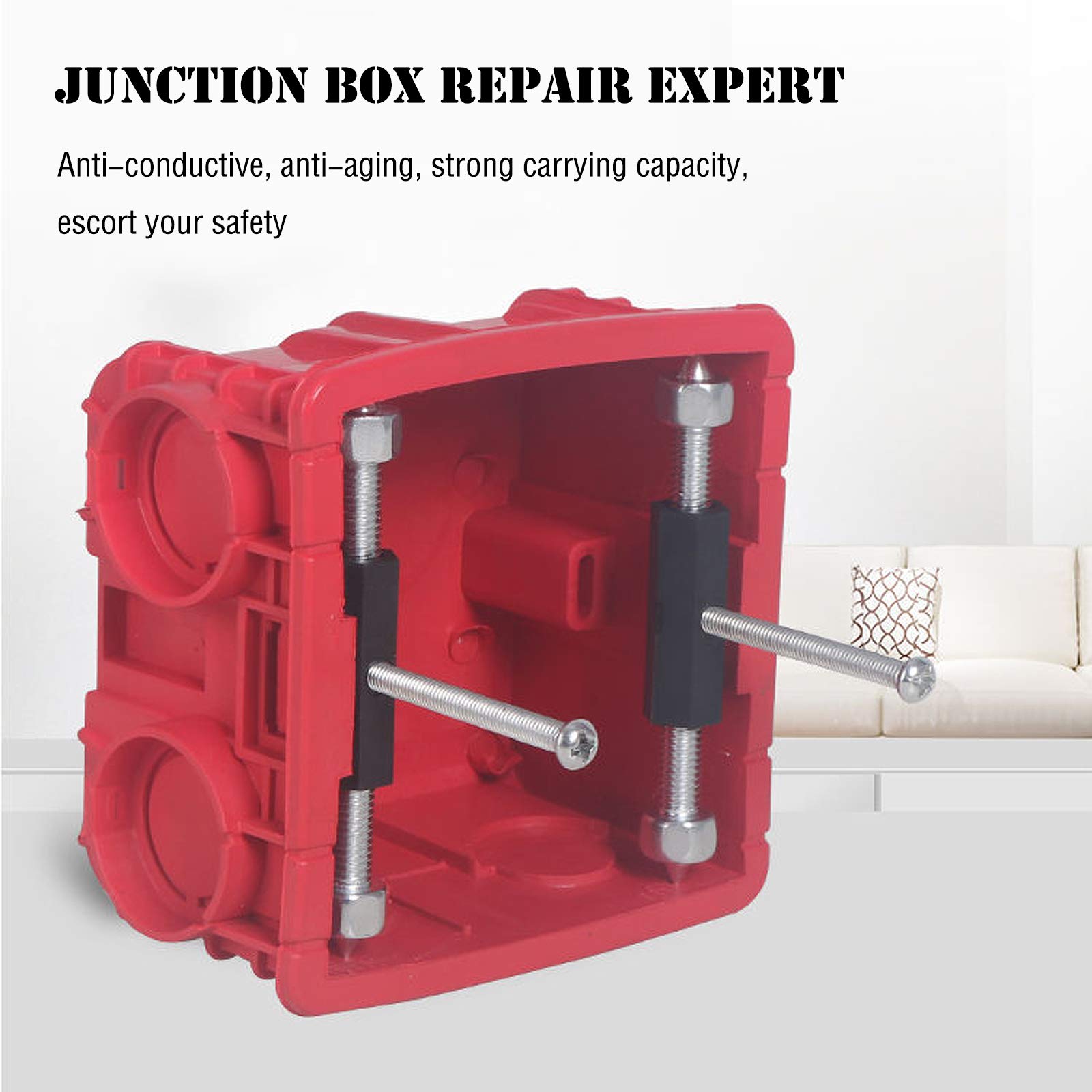 Eagles Cassette Repair Device - Universal 86 Type Switch Socket Outlet Box Repair Kit with 10 Screws & 1 Wrench - Upgraded Nylon Insulation - Electrical Box Repair Tool for Home, Office, and DIY Projects