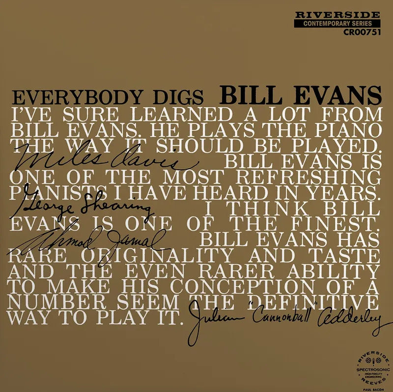 Bill Evans - Everybody Digs Bill Evans (RSD 24 Vinyl LP) | Jazz Piano Record Store Day Exclusive | Perfect for Collectors & Music Lovers