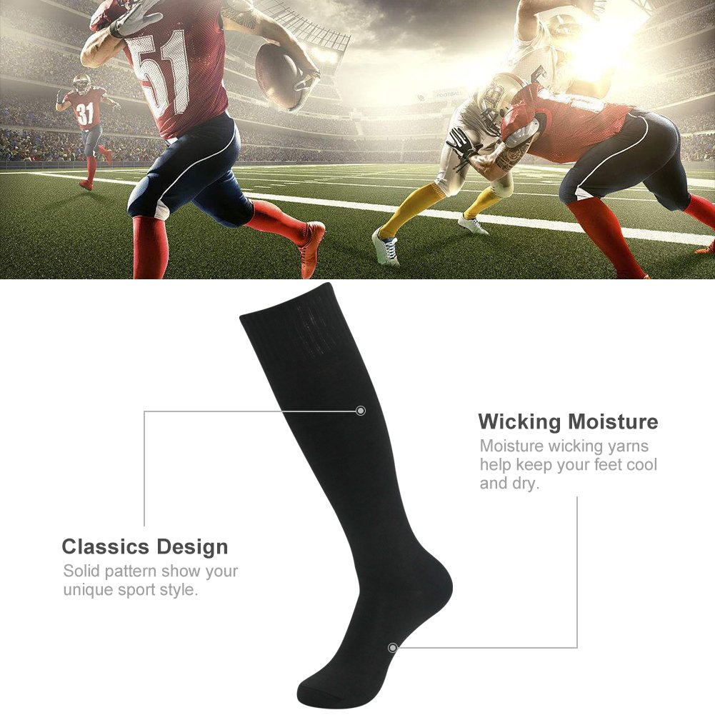 Unisex Knee High Compression Socks for Soccer, Baseball, Softball - 2-10 Pairs of Breathable Sports Tube Socks for Men & Women | Perfect for Football, Running, Gym Workouts & Daily Athletic Wear