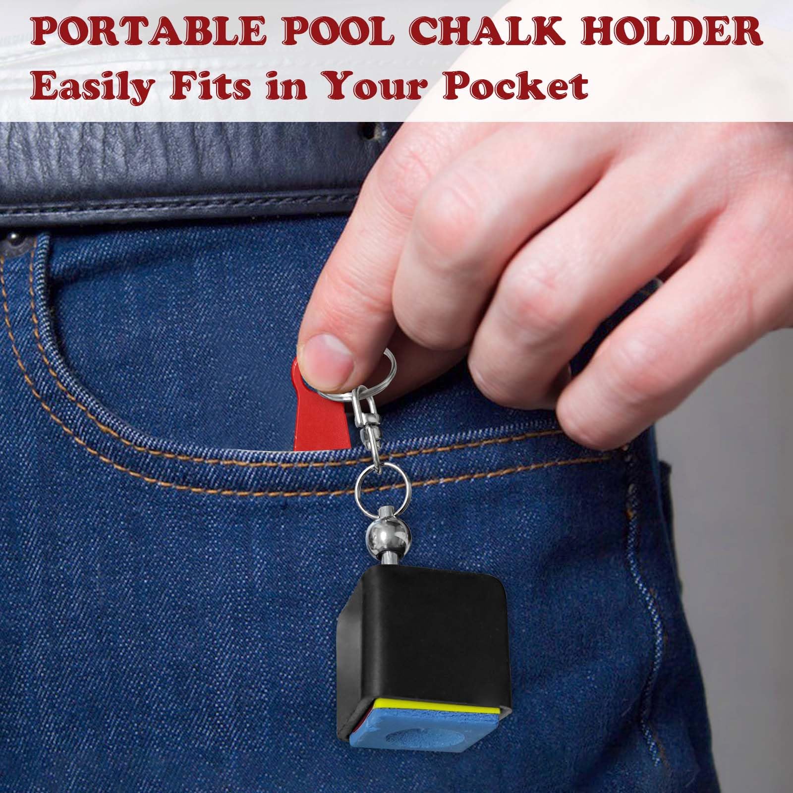 Portable Pool Cue Chalk Holder - Essential Billiards Accessory for Cue Enthusiasts | Perfect for Home Game Rooms, Bars & Professional Tournaments