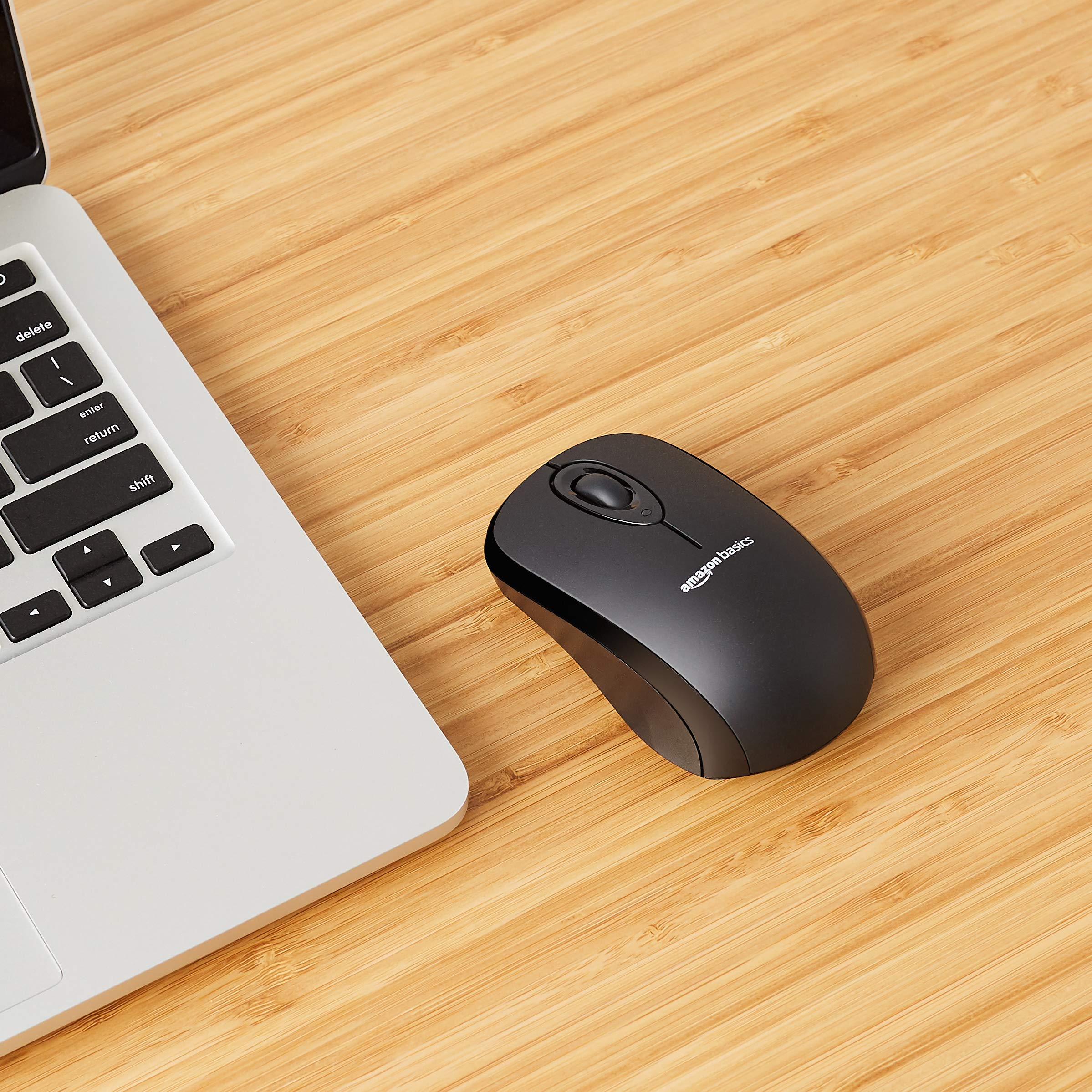 Amazon Basics 2.4GHz Wireless Optical Mouse with USB Nano Receiver - 30 Pack Black Bulk Set for Office, School, and Business Use