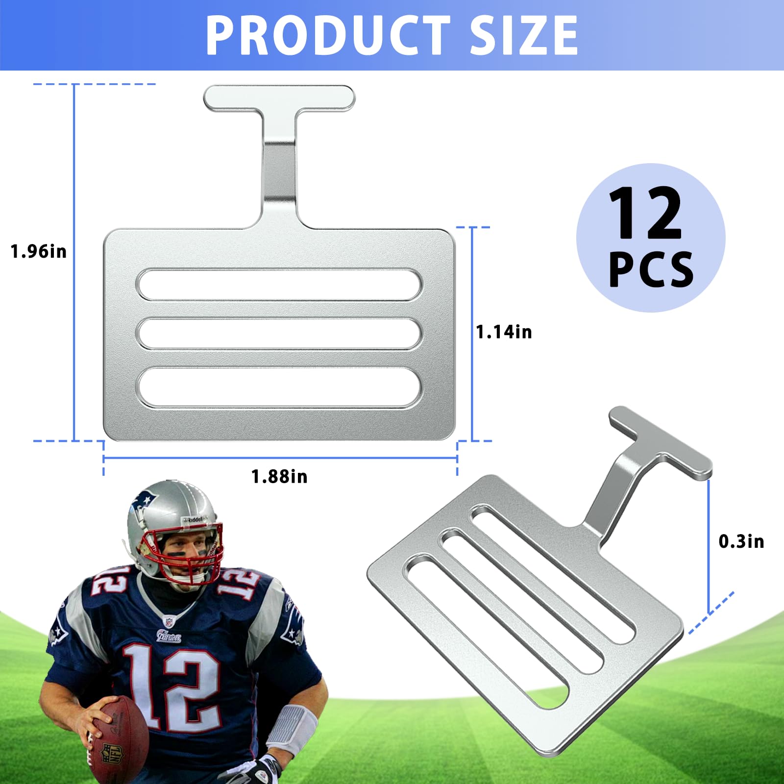 Football Shoulder Pads with T-Hook - Silver | Durable Protective Gear for Youth & Adult Players | Perfect for Training, Games & Tackling Drills