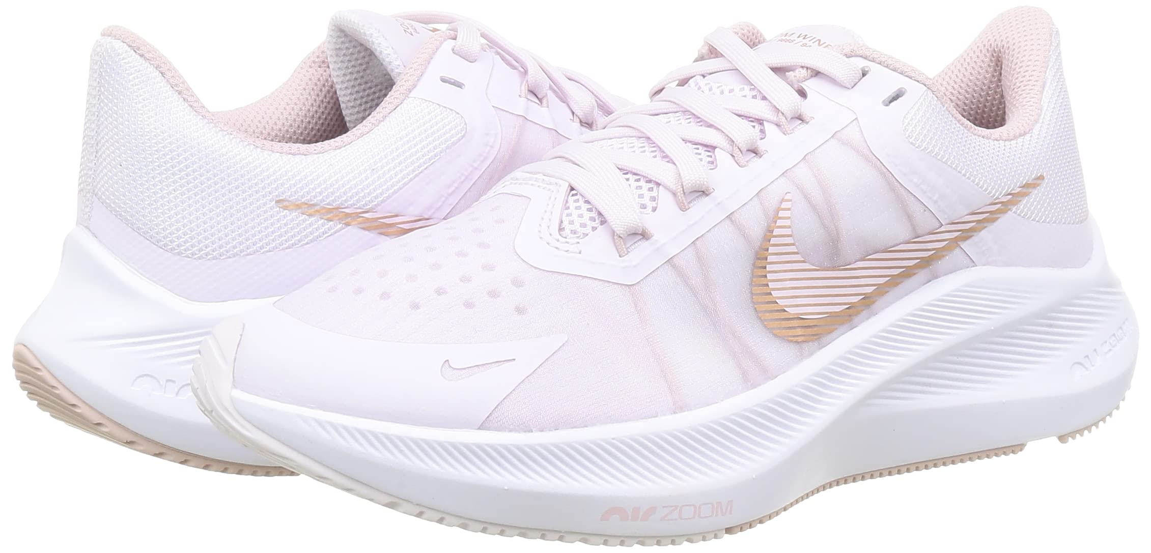 Nike Women's Running Shoes - Light Violet MTLC Red Bronze Champagne White - Size 7 | Lightweight Cushioned Sneakers for Jogging, Gym Workouts & Everyday Wear