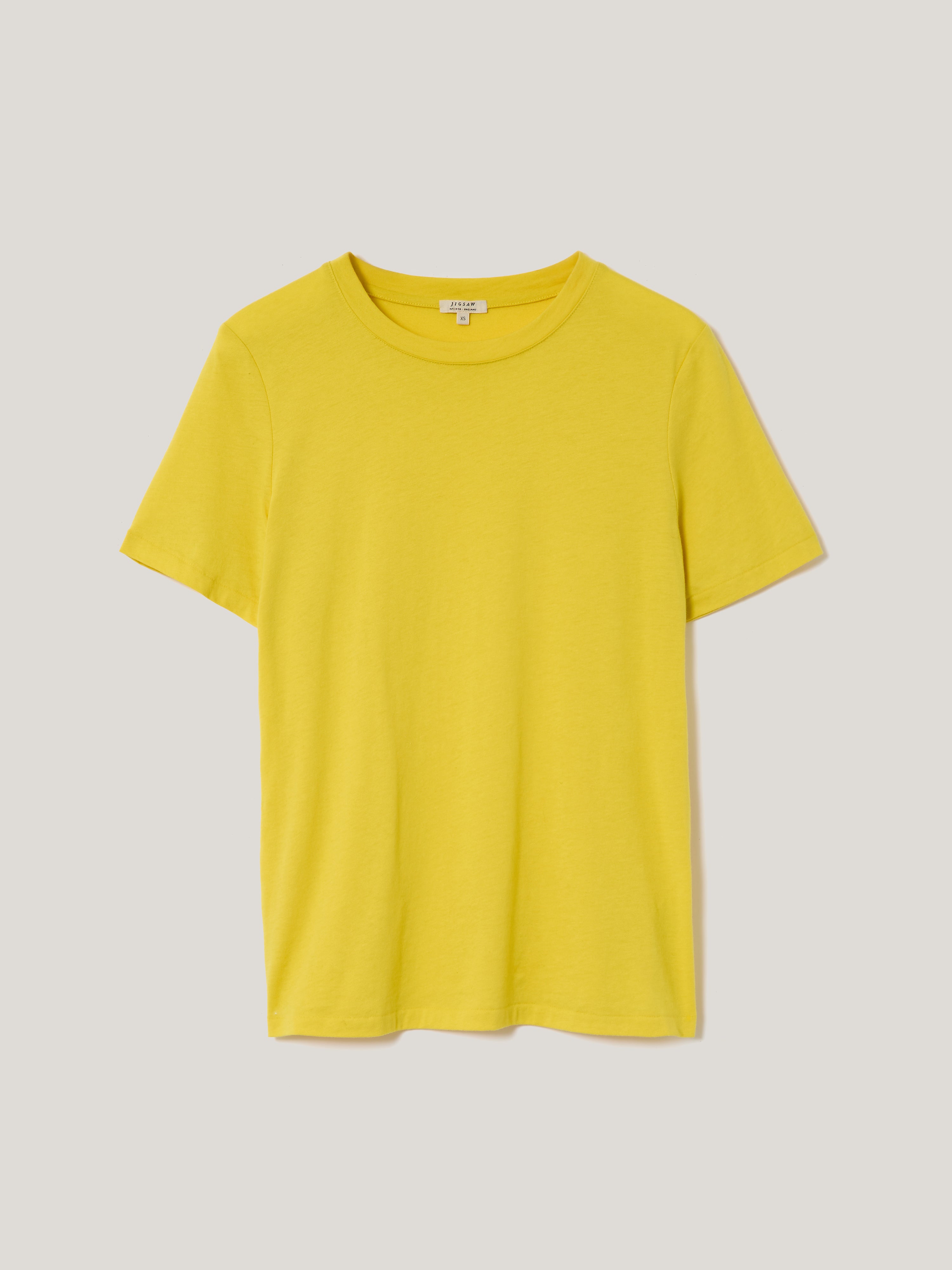Premium Supima Cotton Crew Neck T-Shirt for Men | Soft Breathable Tee | Casual & Work Wear | Daffodil Yellow | Perfect for Everyday Comfort & Office Outfits