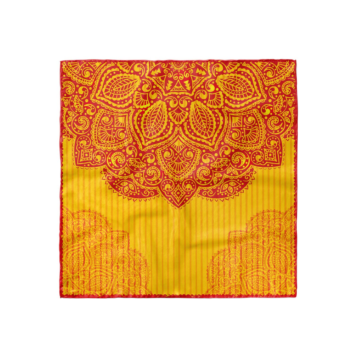 Ambesonne Asian Hair Scarf - Vintage Traditional Floral Head Wrap for Women, Boho Chic Headband, Perfect for Yoga, Meditation, and Everyday Fashion Accessory