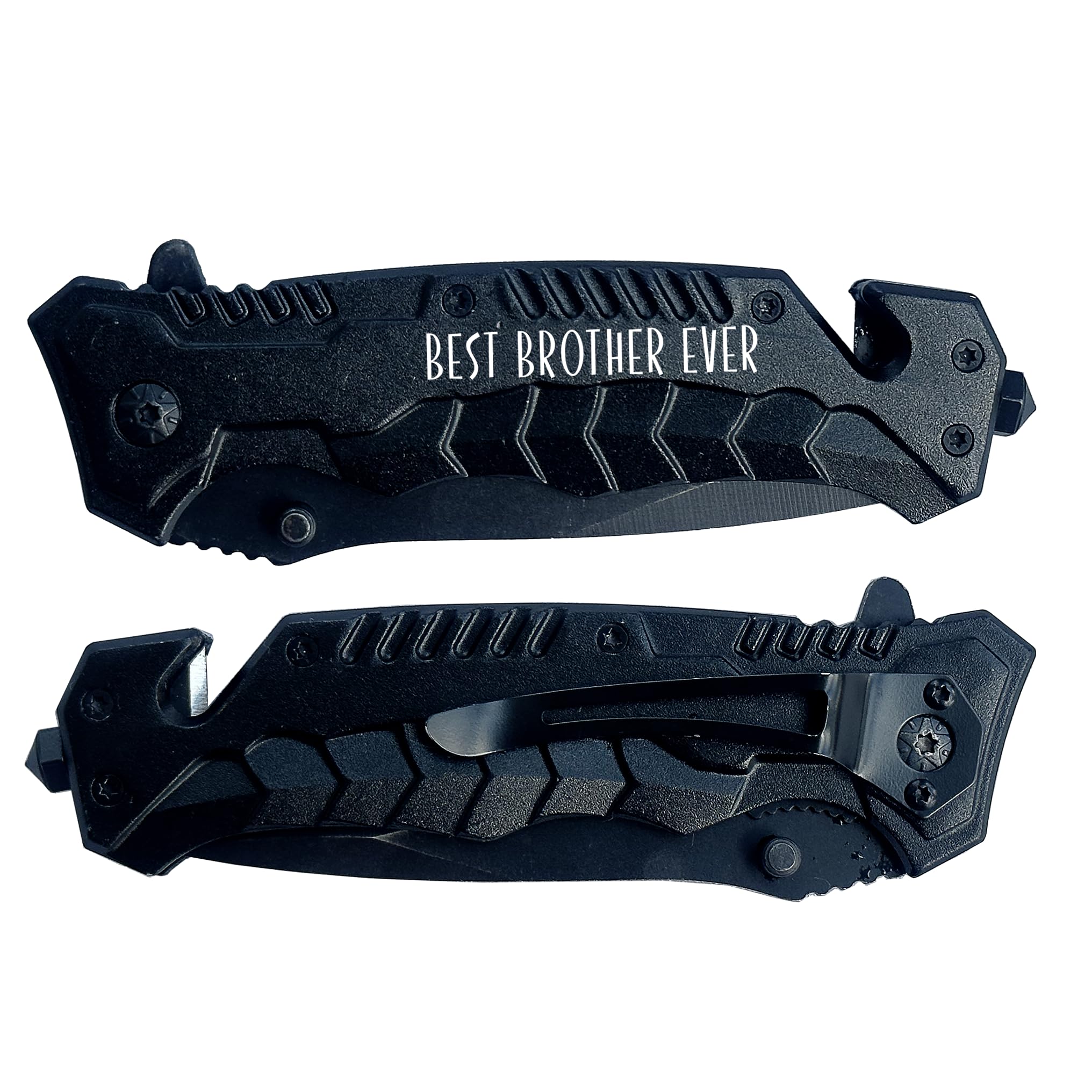 **Personalized Engraved Pocket Knife for Brother - Unique Birthday, Graduation & Best Brother Ever Gift Idea from Sister - Perfect for Camping, Hiking & Everyday Carry**