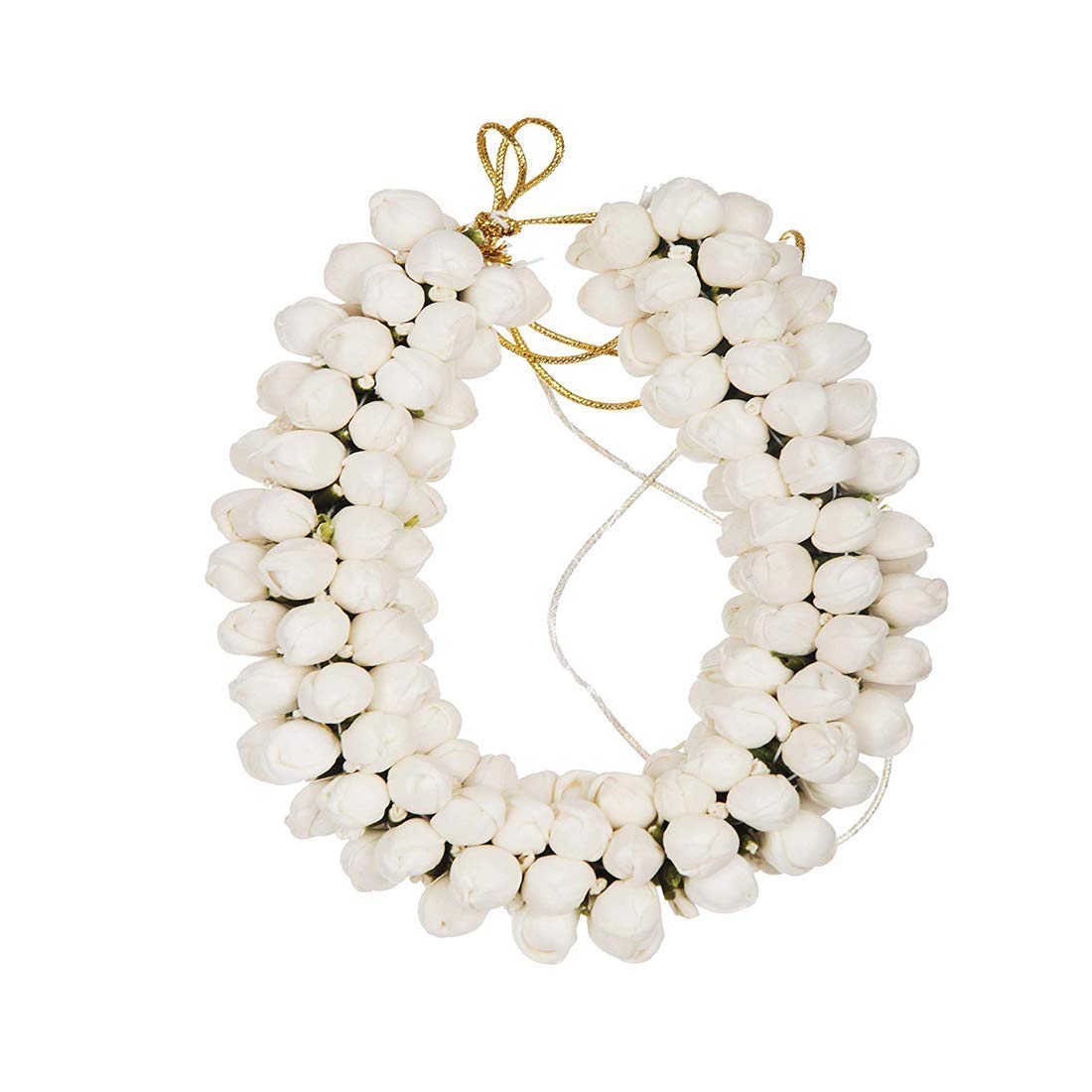 DEXO 2-Piece Artificial Mogra Gajra Hair Bun Bridle Set - White Floral Hair Accessories for Women & Girls | Perfect for Weddings, Parties & Traditional Events