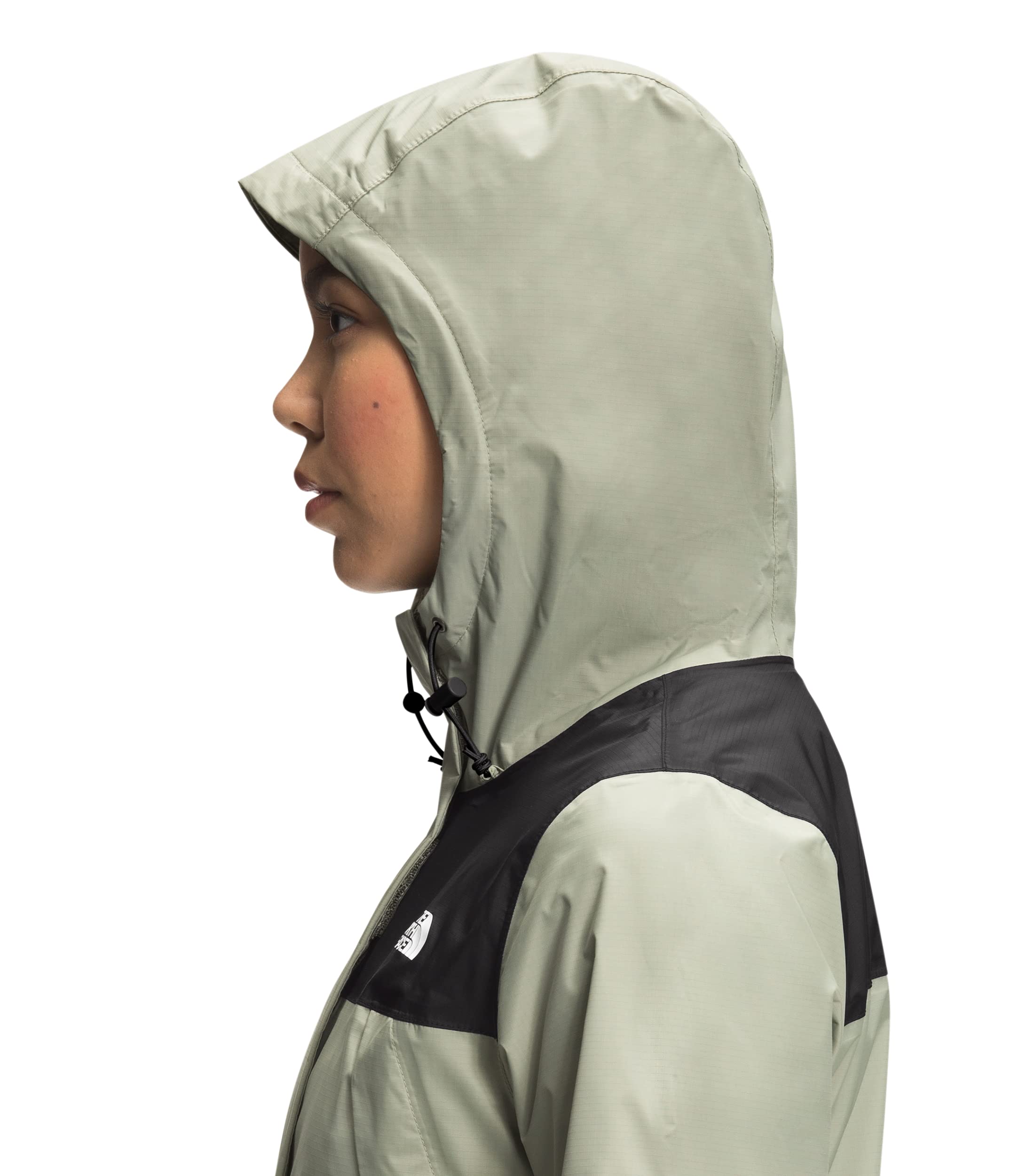 THE NORTH FACE Women's Waterproof Antora Jacket - Windproof Winter Coat with Hood (Standard & Plus Size, TNF Black/Tea Green, XX-Large) - Perfect for Hiking, Skiing & Outdoor Adventures