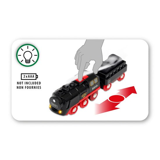 Battery Operated Steam Train Toy Set - Electric Locomotive with Realistic Smoke & Sounds - Perfect for Kids Playroom, Birthday Gifts & Model Train Collections