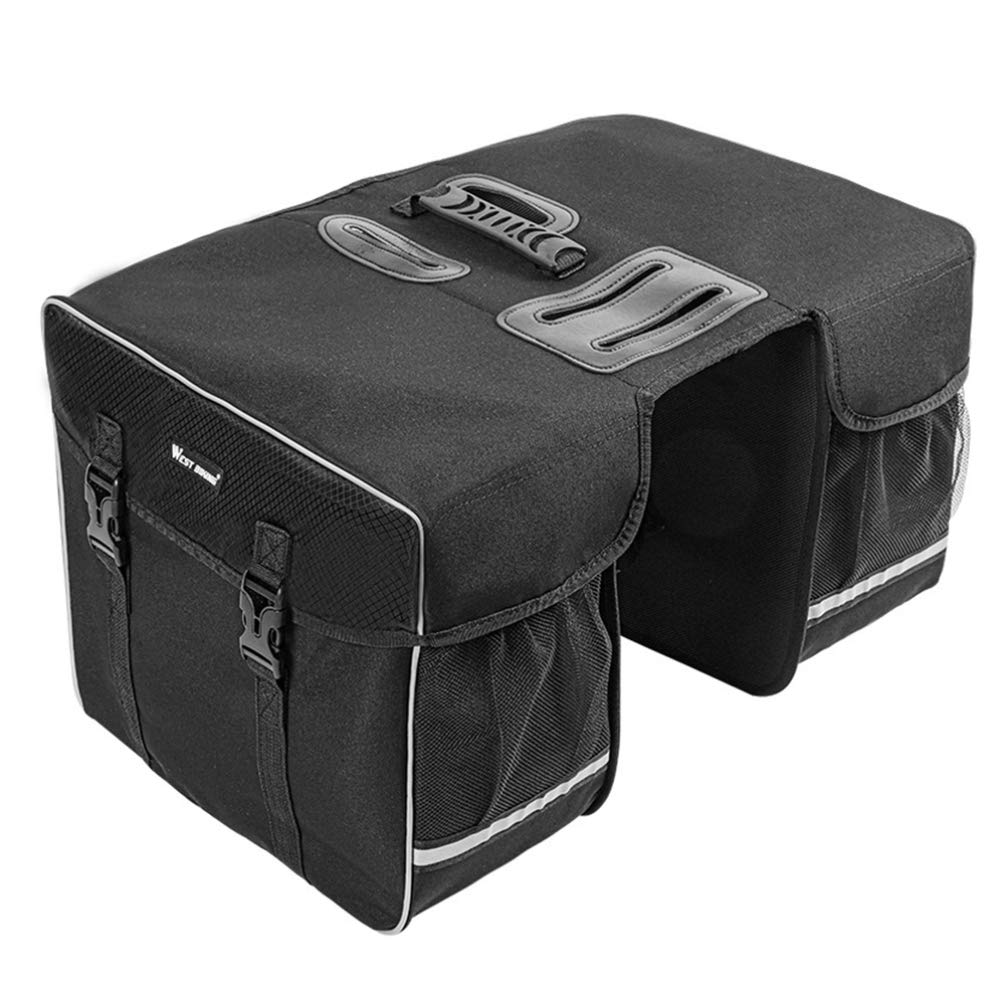 **BESPORTBLE Motorcycle Rear Rack Bag - Waterproof Bike Pannier Bag, Durable Polyester Bike Trunk Carrier for Commuting, Touring & Camping - Fits Most Bicycles & Motorcycles**