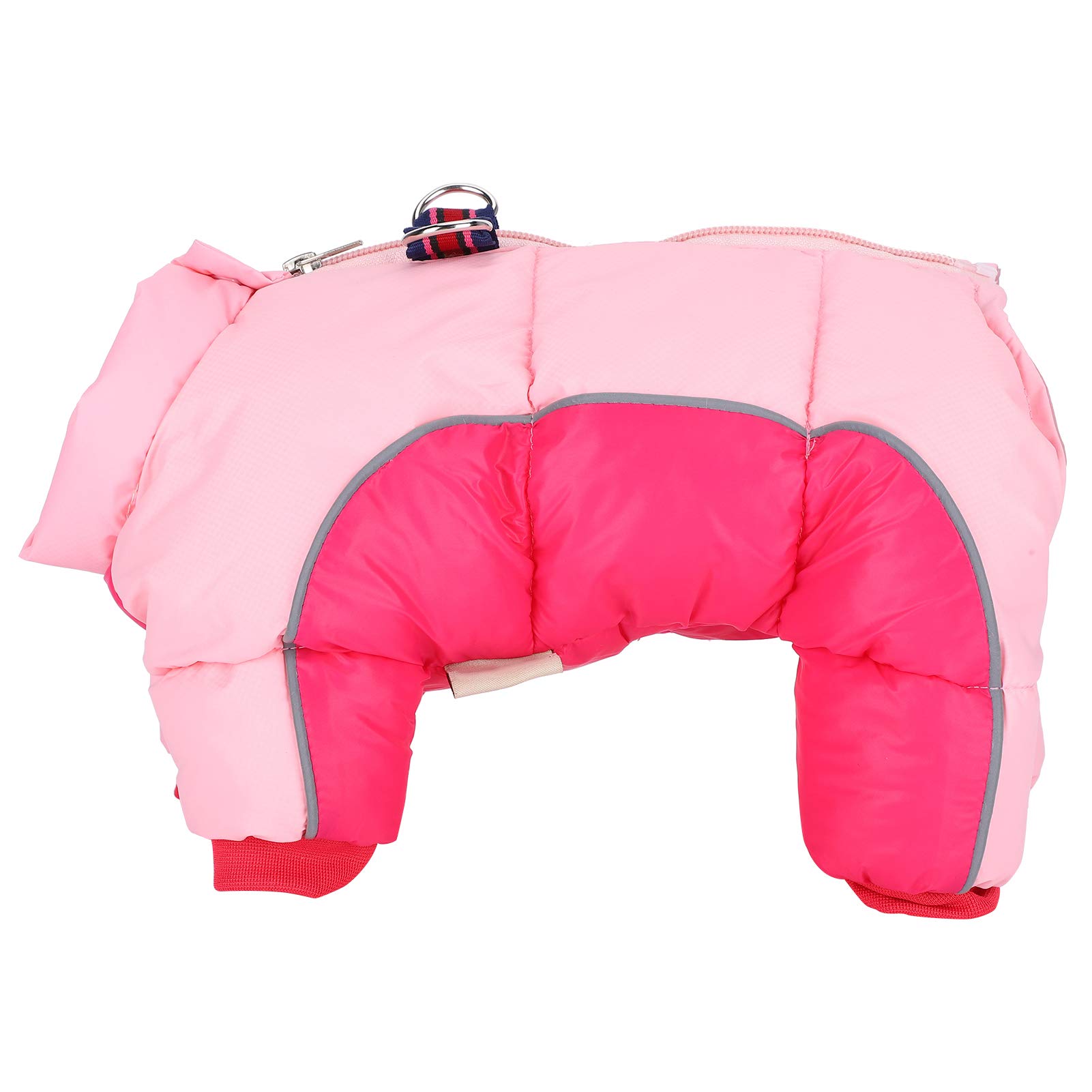 Windproof Pink Dog Winter Coat - Warm Pet Jacket for Small to Medium Dogs - Waterproof & Fleece Lined for Outdoor Walking, Hiking & Travel (Size 12)