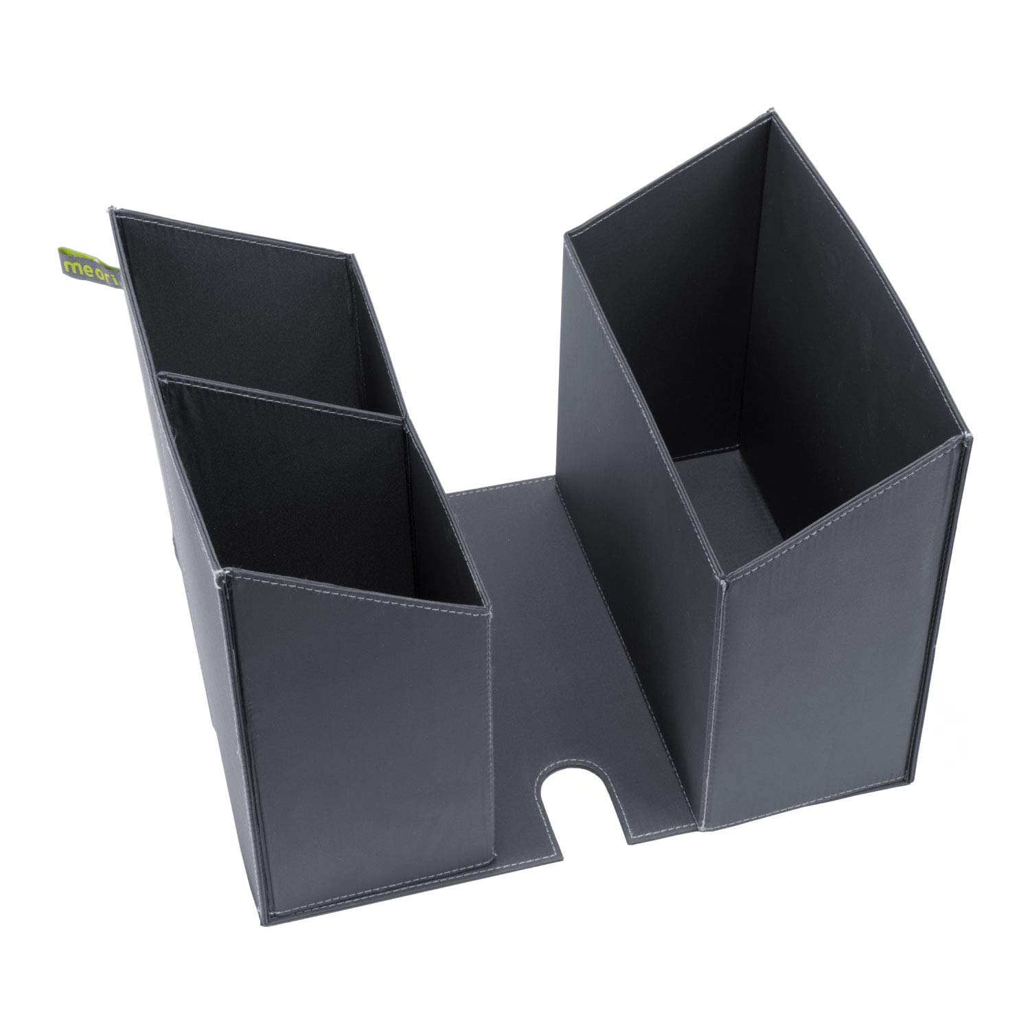 Meori Desk Organizer Insert for S & L Foldable Storage Boxes - Grey | Office & Home Desk Accessory for Stationery, Pens & Small Items