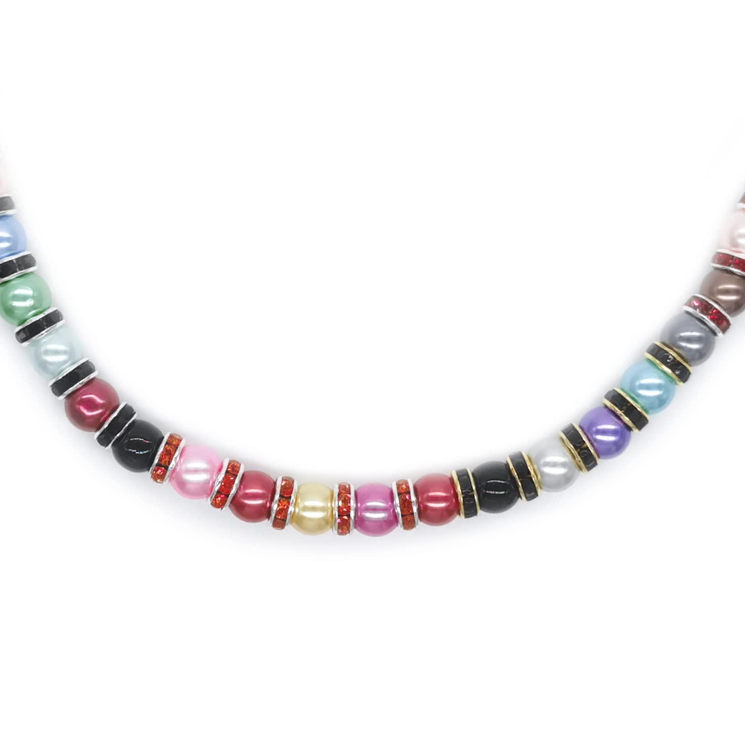 100Pcs Silver Plated Czech Rhinestone Rondelle Spacer Beads - 6mm Light Siam Red Loose Beads for Jewelry Making, DIY Bracelets & Necklaces - Perfect for Crafting, Scrapbooking & Gift Projects