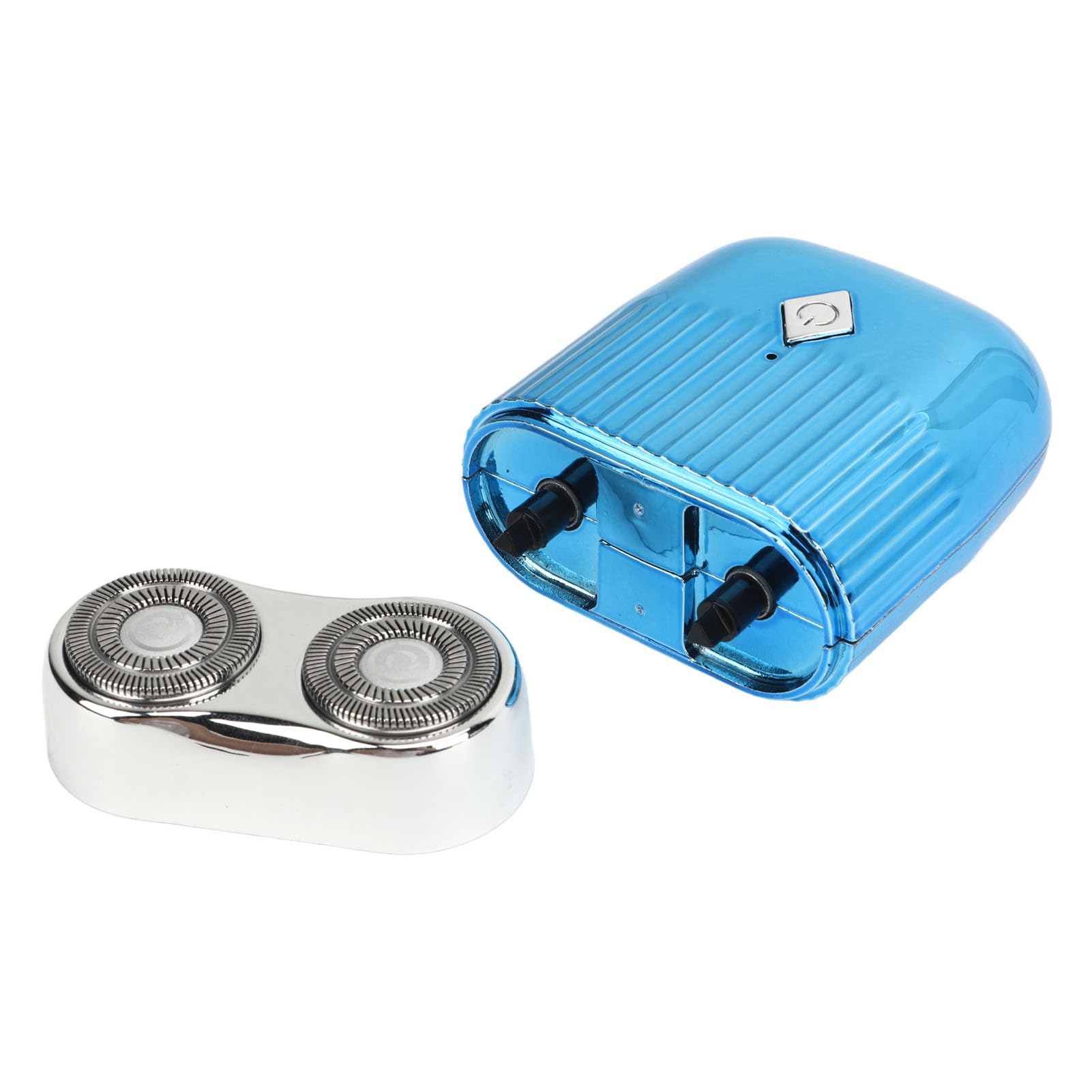Premium Rotary Electric Shaver for Men - Waterproof, Rechargeable & Travel-Friendly with Dual Stainless Steel Blades - Ideal for Smooth Shaving at Home, Gym & Business Trips (Blue)