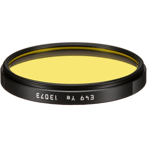 Leica E49 Yellow Filter for M Mount Cameras - Enhance Contrast & Reduce Haze in Landscape Photography