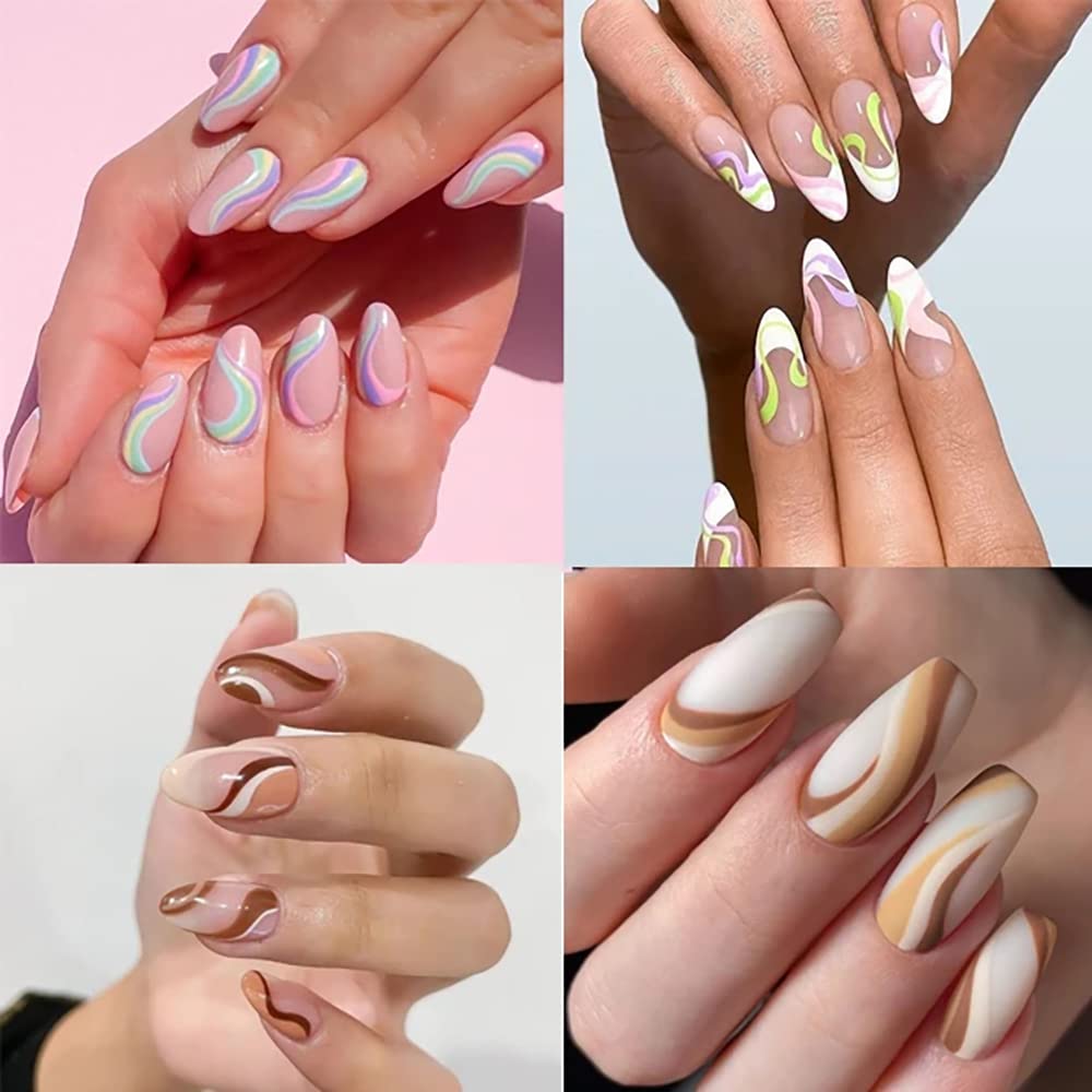 36 Sheets Rainbow Geometric Nail Stickers - Colorful Stripes Water Transfer Decals for Acrylic Nails | French Manicure, Pride Nail Art & DIY Nail Designs | Perfect for Parties, Salons & Home Use