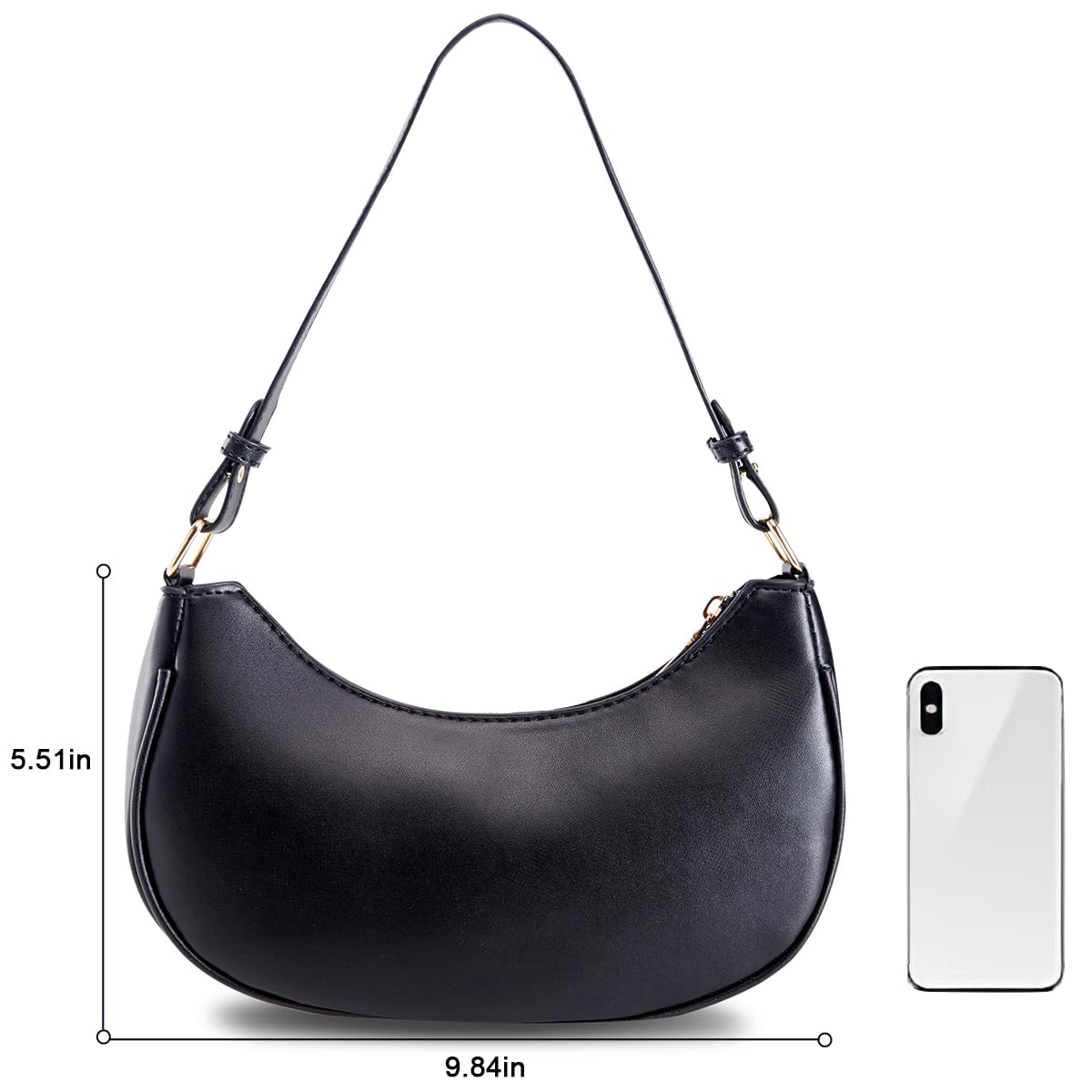 Trendy Women's Shoulder Bag - Stylish Crescent Clutch Purse for Everyday Use, Work & Evening Events | Small Handbag for Women