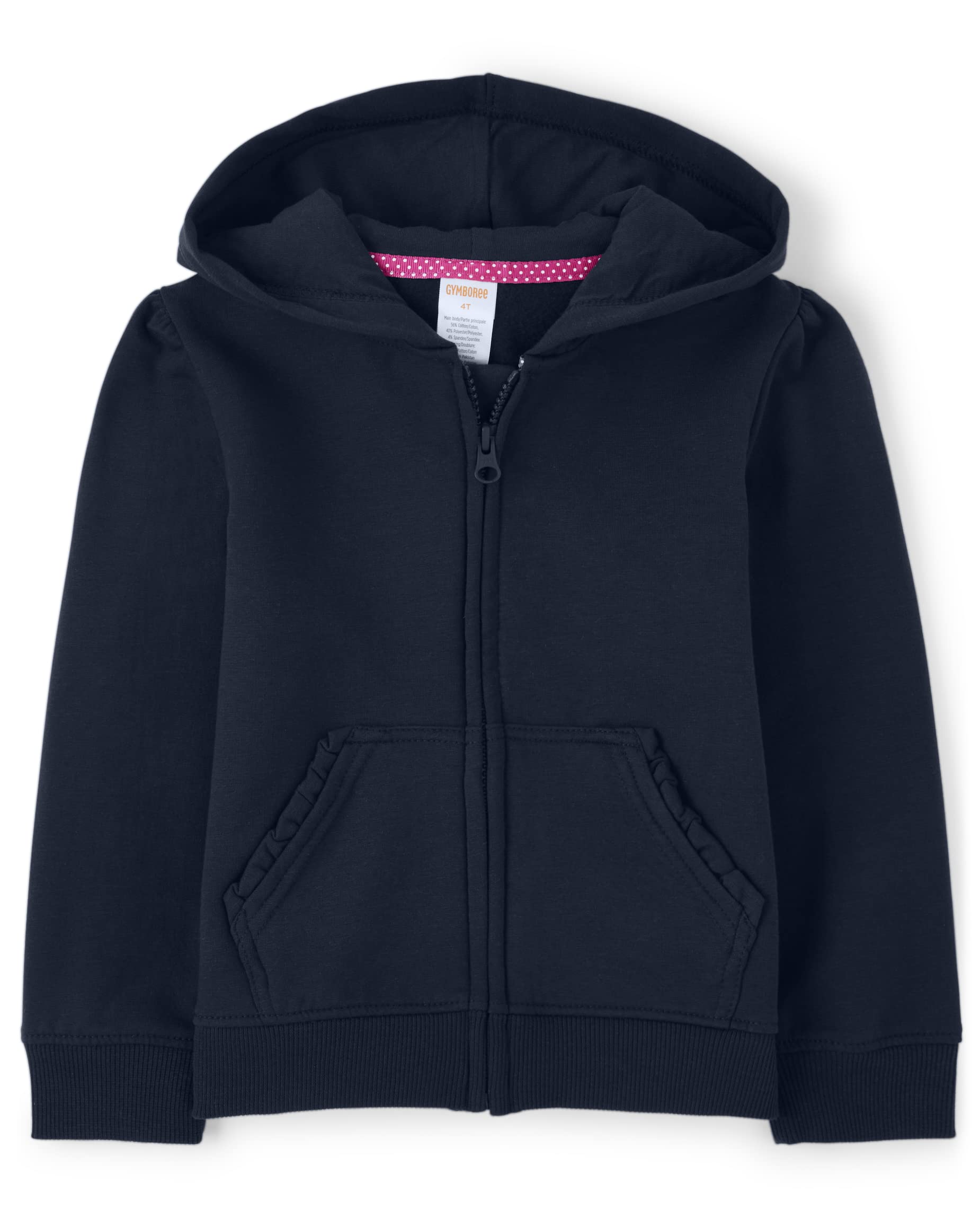 Gymboree Girls & Toddler Long Sleeve Zip Up Hoodie Sweatshirt - Cozy Fleece Jacket for Playdates & Outdoor Activities
