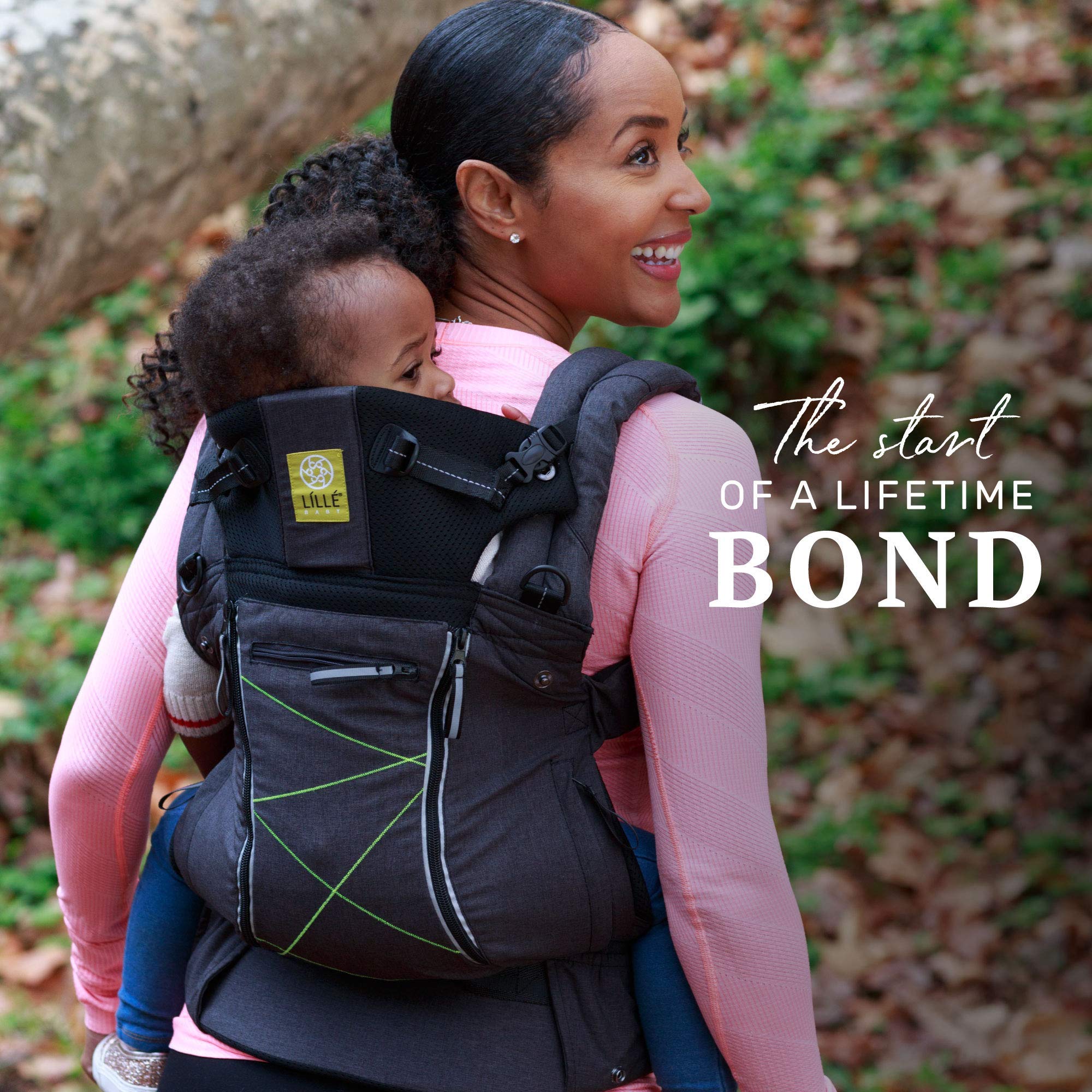 LÍLLÉbaby Pursuit All Seasons 6-in-1 Ergonomic Baby Carrier - Newborn to Toddler (7-45 lbs) with Lumbar Support & 360° Carrying Positions - Graphite Grey - Perfect for Hands-Free Parenting, Hiking, Shopping & Everyday Use