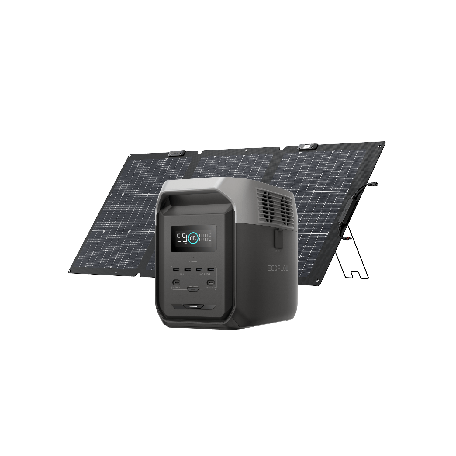 EcoFlow DELTA 3 1500W Portable Power Station with Solar Charging - Perfect for Home Backup, Camping & Outdoor Adventures