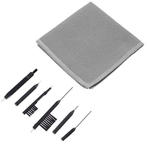 ULTECHNOVO 7-Piece Cleaning Brush Kit for Amplifiers - Includes Soft Bristle Brush & Wire Cleaner - Perfect for Guitar, Keyboard & Audio Equipment Maintenance
