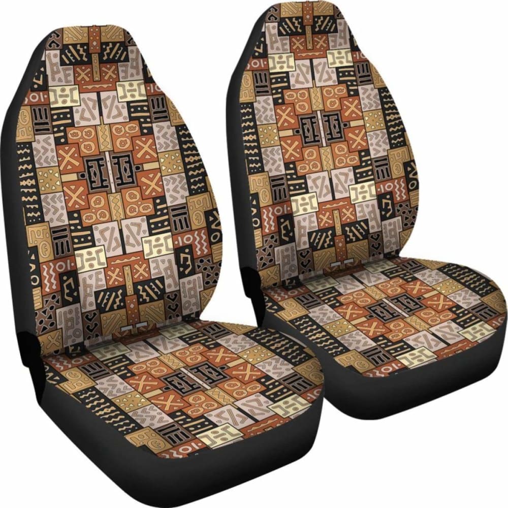 African Art Pattern Car Seat Covers - Premium Custom Fit for Cars, SUVs & Trucks - Unique Tribal Design Auto Accessories for Home, Office & Travel Protection