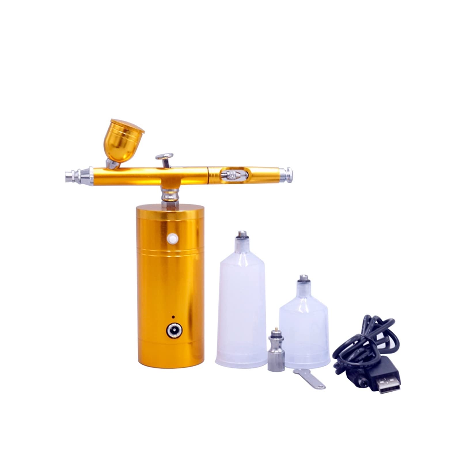 Professional 0.3mm Mini Airbrush Spray Gun Kit with Compressor - Portable Handheld Paint Spray Pen for Craft, Model Painting & Art Projects | Perfect for DIY, Hobbyists & Small Scale Spraying (Yellow)
