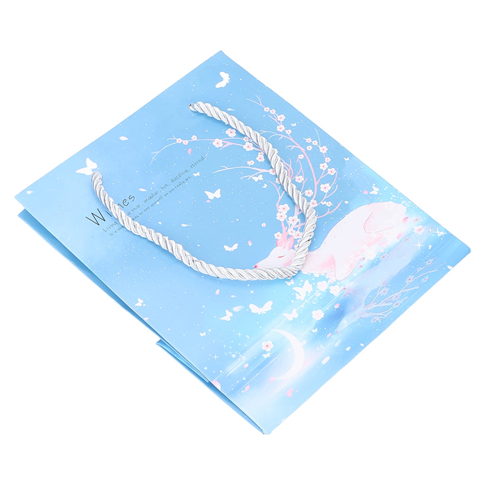 FOKH Colorful Deer Pattern Gift Bags - Small Paper Gift Bags for Weddings, Birthdays & Parties | Unique Compact Design for Shopping & Gifting