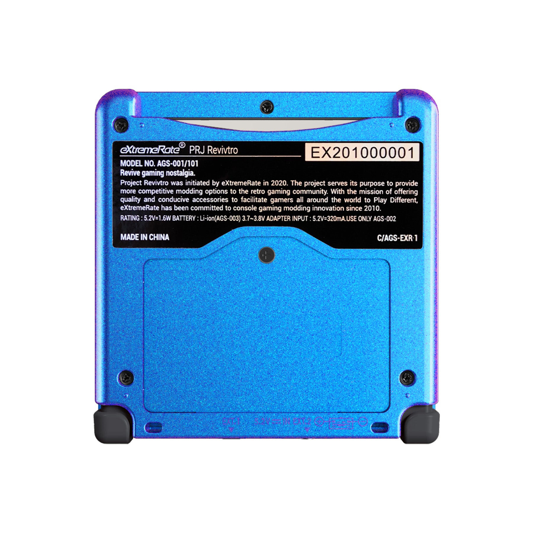 eXtremeRate IPS Ready Upgraded Chameleon Purple Blue Glossy Replacement Shell for Gameboy Advance SP GBA SP - Compatible with IPS & Standard LCD Screens - DIY Custom Console Case - Perfect for Gaming Enthusiasts & Retro Collectors (Console & Screen Not Included) ASPP3001