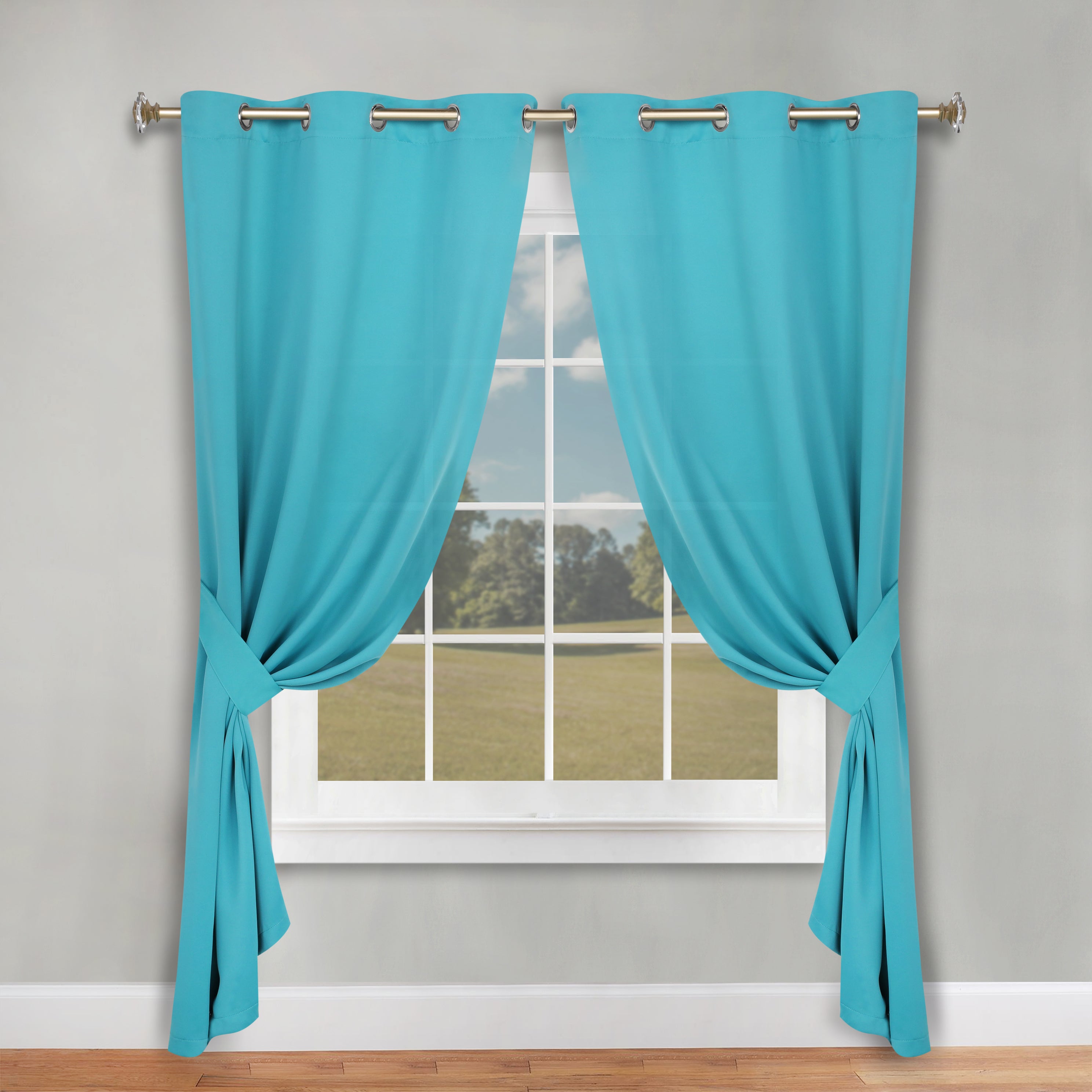 Premium Blackout Curtains Set of 2 - 100% Room Darkening, Machine Washable & Noise Reducing for Bedroom, Nursery & Home Theater