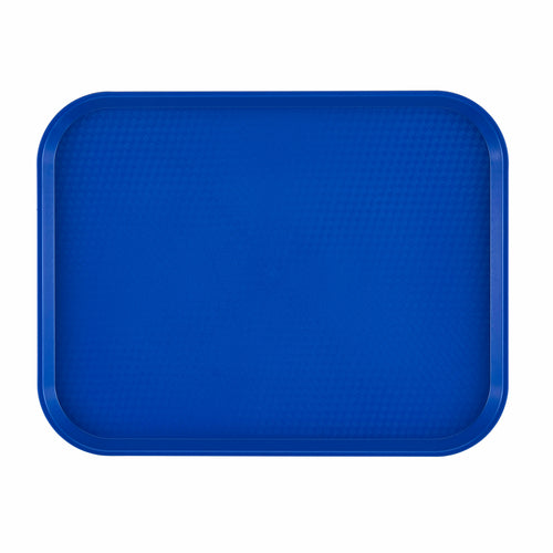 Cambro 13 13/16 x 17 3/4 Inch Navy Blue Fast Food Tray - Durable Restaurant Serving Tray for Cafeterias, Buffets & Food Service Industry