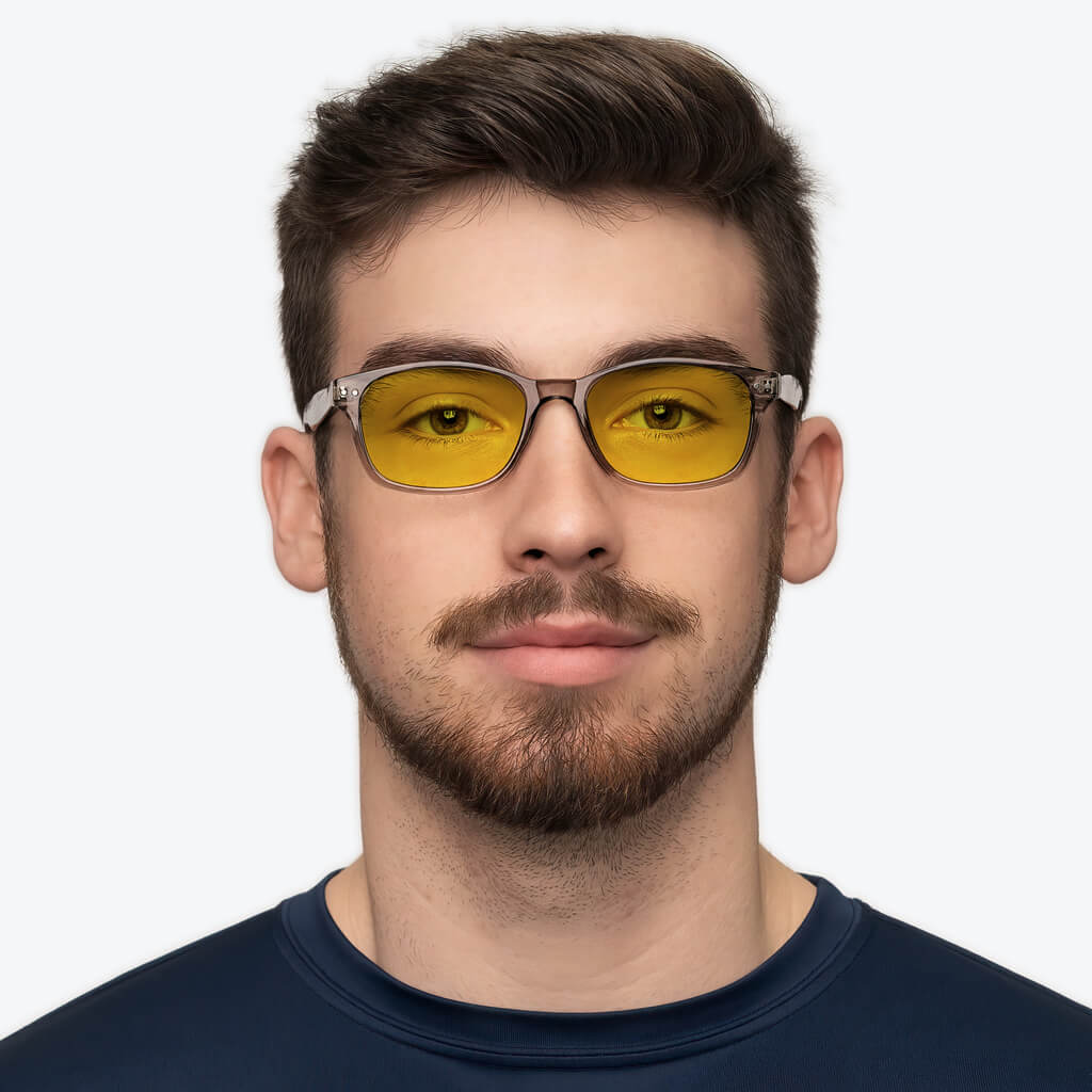 DayMax Lucent Glasses - Pearl Grey Prescription Eyewear for Men & Women | Blue Light Blocking, Anti-Reflective Lenses for Computer Work, Reading & Night Driving