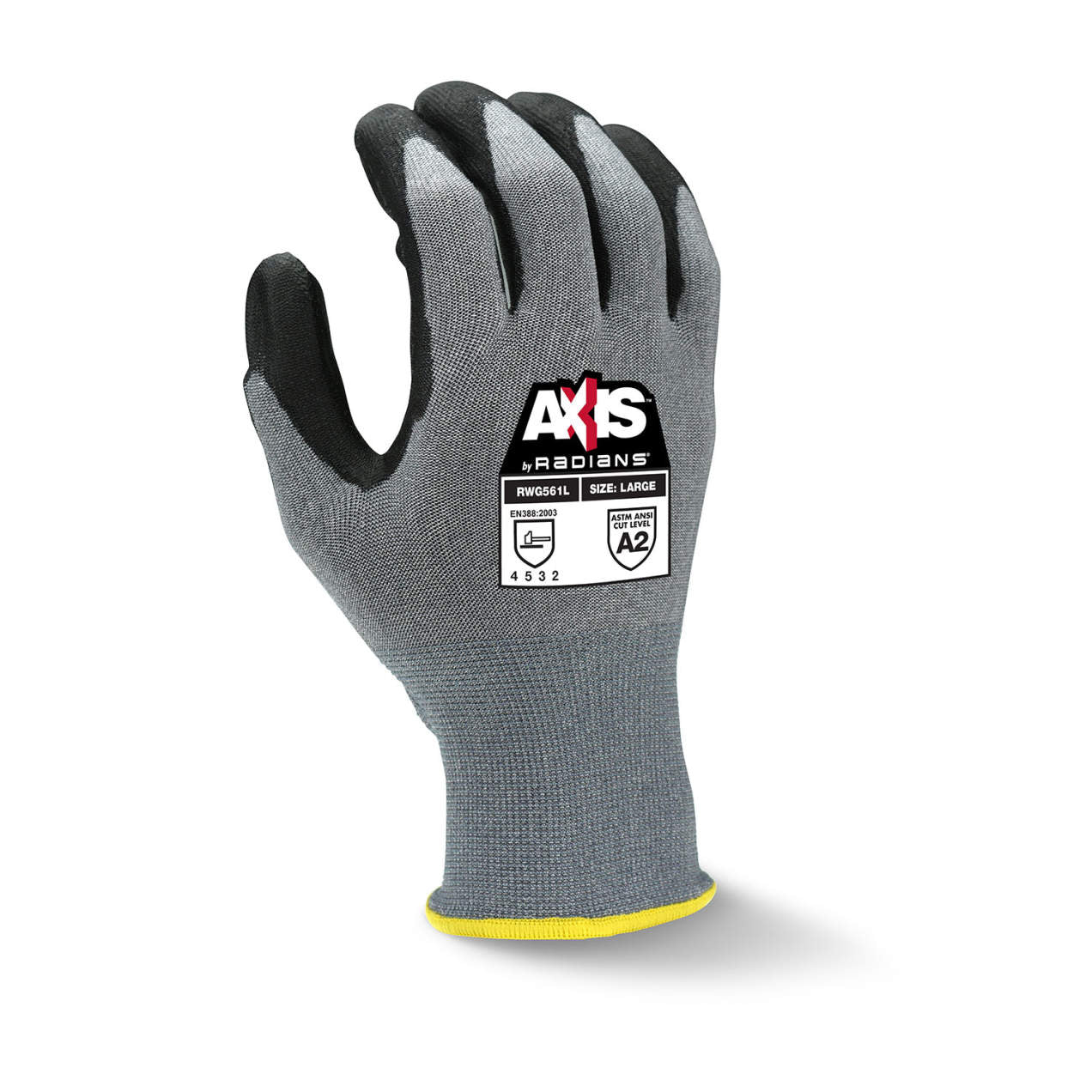 Cut Resistant Gloves A2 Rating, PU Coated Work Gloves - 12 Pairs/Pack for Kitchen, Construction & Industrial Safety Protection