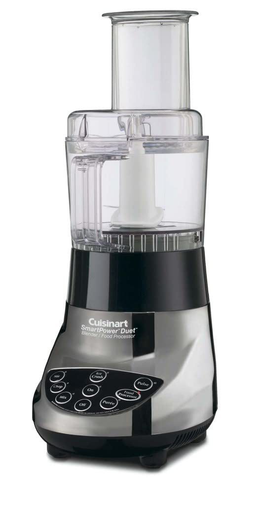 Cuisinart BFP-703BC Smart Power Duet 7-Cup Blender and Food Processor Combo with Block Knife Set - Perfect for Smoothies, Sauces, and Meal Prep in Modern Kitchens