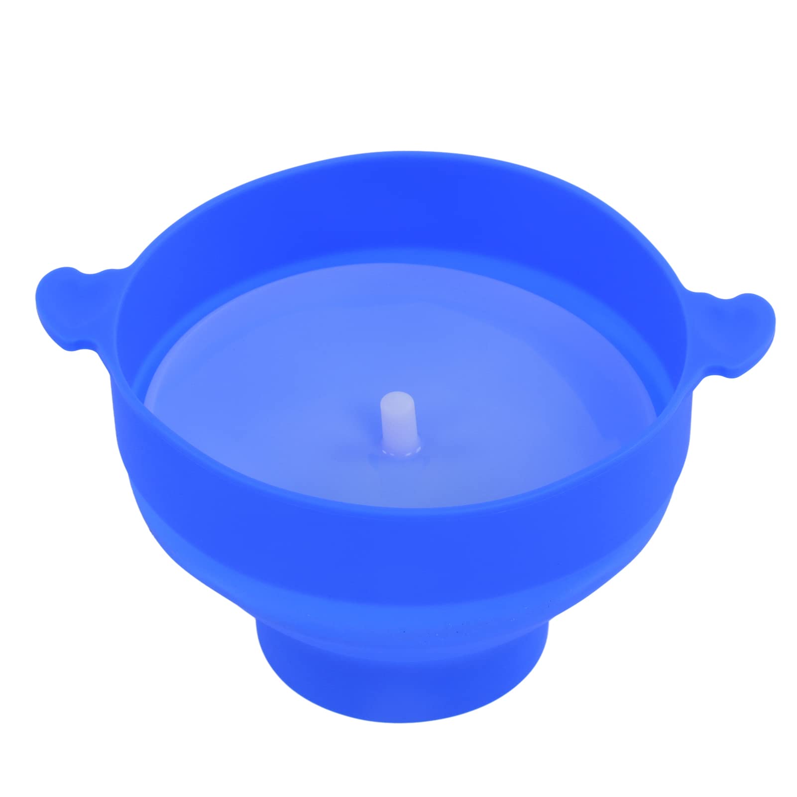 Collapsible Silicone Microwave Popcorn Bowl with Lid & Handle - BPA-Free Popcorn Popper for Home, Movie Nights & Snacks (Blue)