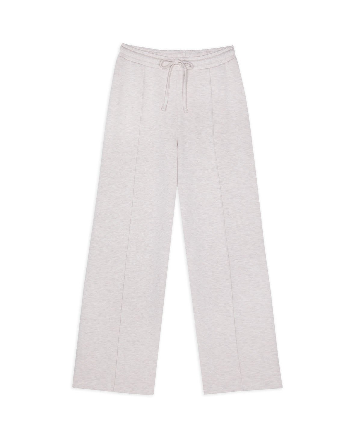 LuxeComfort Scuba Jogger Pants for Women - Soft High Waisted Lounge Pants, Beige Marl - Perfect for Yoga, Running, Travel & Home Relaxation