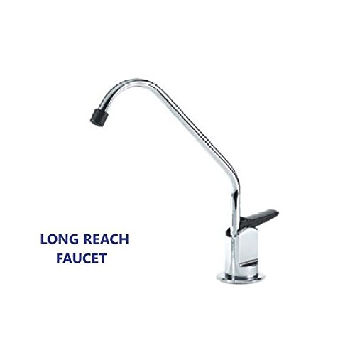 100GPD RO/DI Dual Outlet Water Filter System for Drinking Water & Aquarium Reef - Manual Flush Clear Water Purification | Home, Office & Marine Tank Use