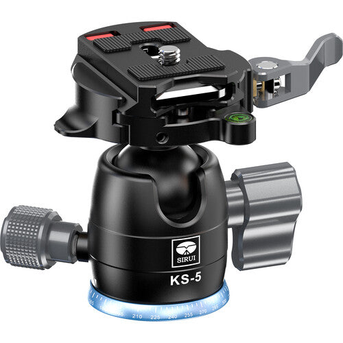 SIRUI KS 5 Friction Adjustable Low Gravity Ball Head - Professional Camera Tripod Head for DSLR & Mirrorless Cameras - Perfect for Landscape, Wildlife & Travel Photography