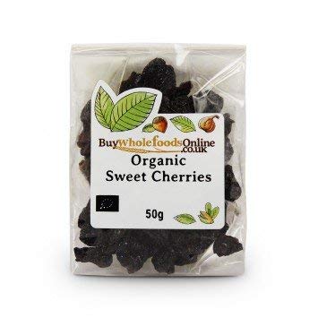 Organic Sweet Cherries - Whole Foods Premium Dried Cherries 50g | Healthy Snack for Baking, Salads & Trail Mix | Non-GMO, No Added Sugar