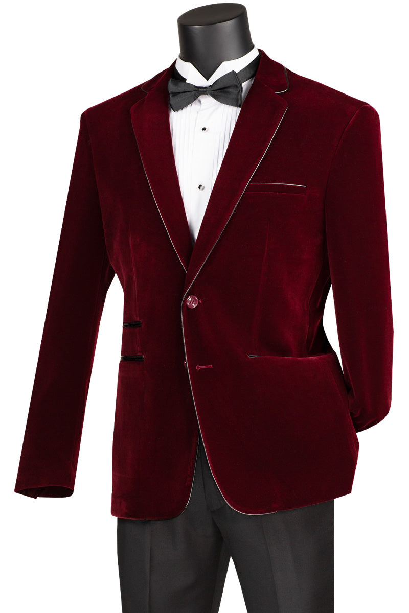 Stylish Velvet Slim Fit Blazer for Women - Elegant Wine Red Formal Jacket for Office, Parties & Special Occasions