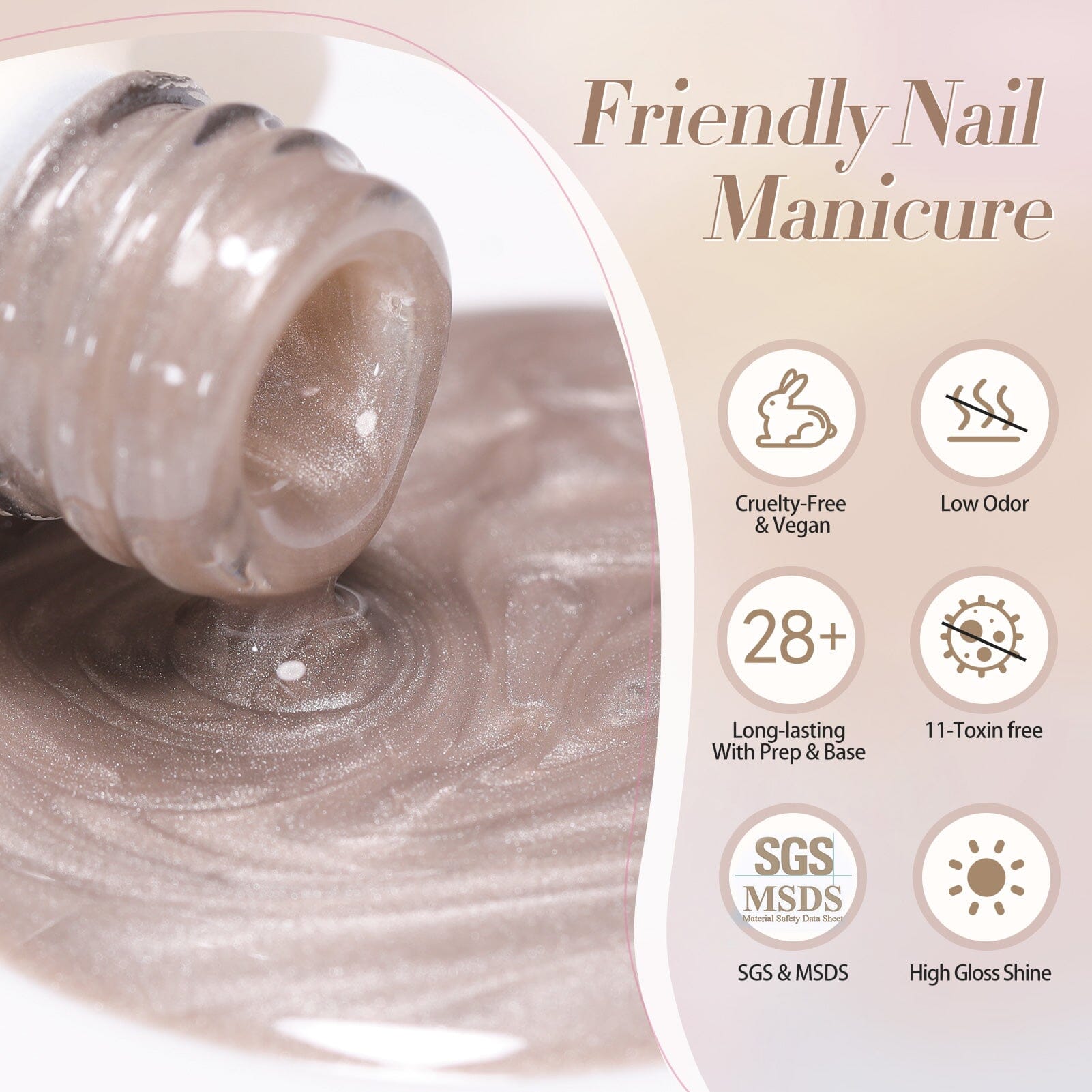 Nude Moonlight Cat Magnetic Gel Polish 15ml - Long Lasting Nail Polish for Manicure & Pedicure - Perfect for Home Salon, Nail Art, and Special Occasions