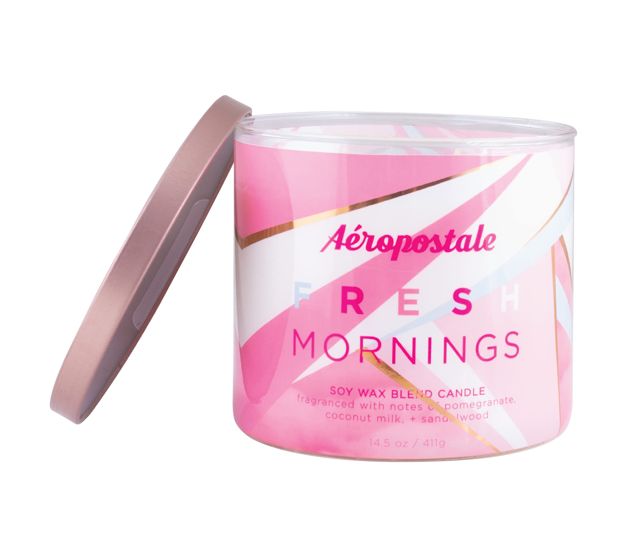 Aeropostale Scented Soy Candle - Fresh Mornings Fragrance, Long-Lasting Aromatherapy for Home, Office & Relaxation | Perfect for Gifts, Meditation & Stress Relief