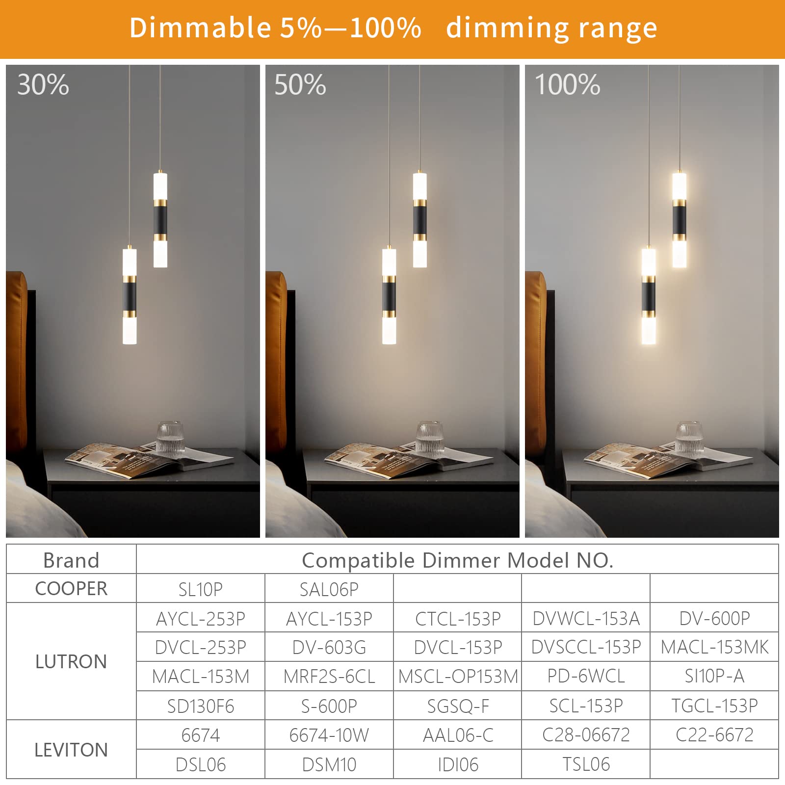 2-Pack Modern Mini Pendant Lights - Dimmable LED Kitchen Island Lighting, Small Hanging Fixtures for Bedroom & Dining Room - Black Gold Finish | Perfect for Home Decor & Interior Design