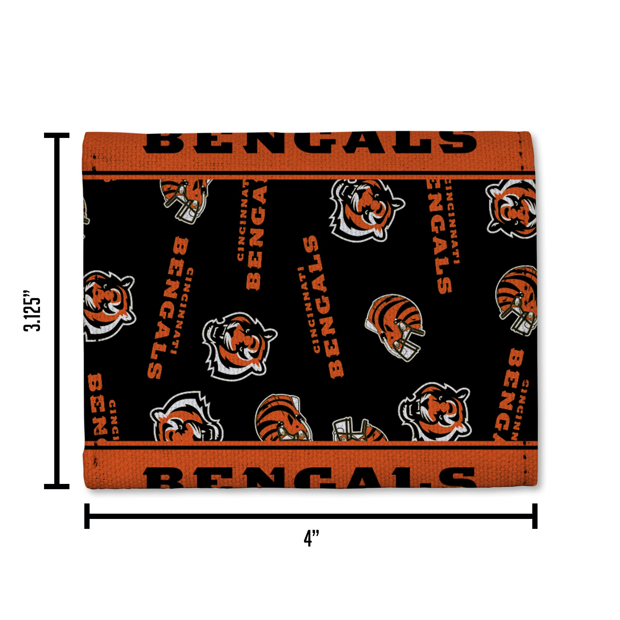 Rico Industries NFL Canvas Trifold Wallet - Officially Licensed Football Team Wallet for Men - Durable & Stylish Sports Fan Accessory - Perfect for Game Day, Travel, and Everyday Use