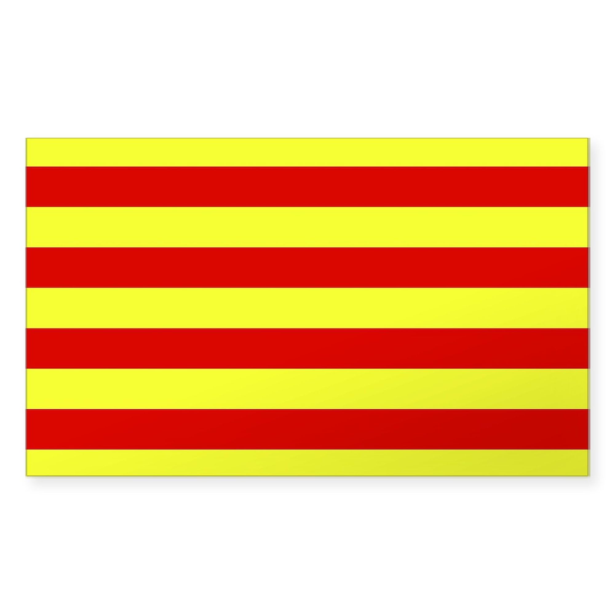 Catalunya Flag Rectangle Sticker - Waterproof Vinyl Bumper Decal for Cars, Laptops & Windows - Perfect for Sports Fans, Travel Enthusiasts & Catalan Pride